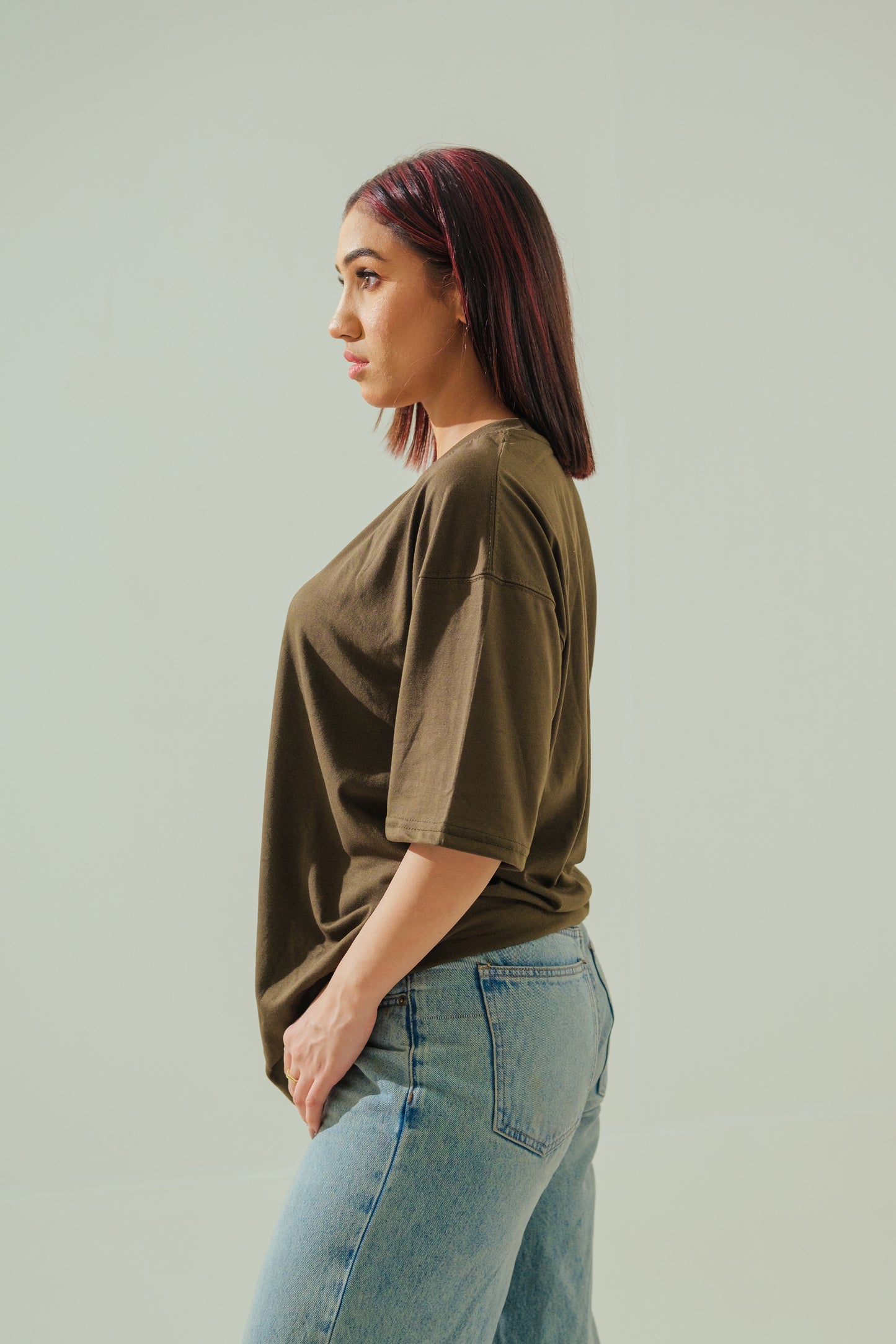 Oversized T-Shirt – Olive Green