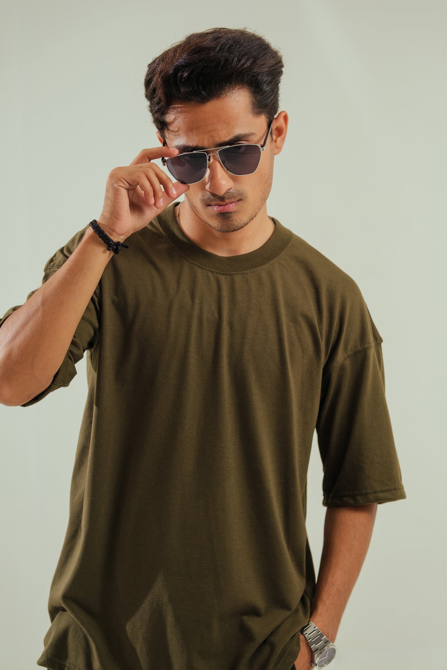 Oversized T-Shirt – Olive Green