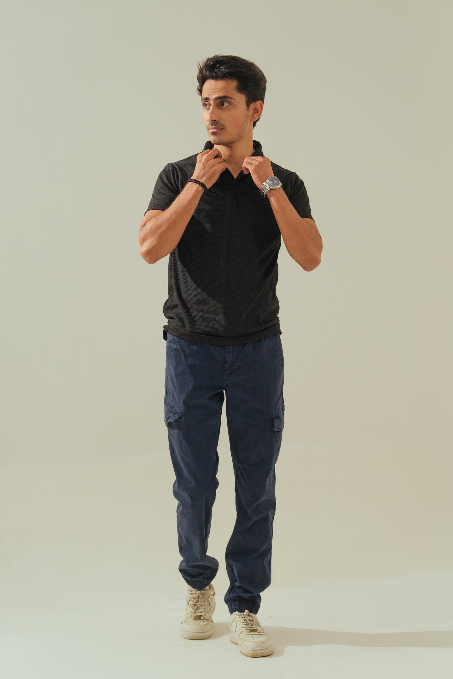 Knitted Polo – Black