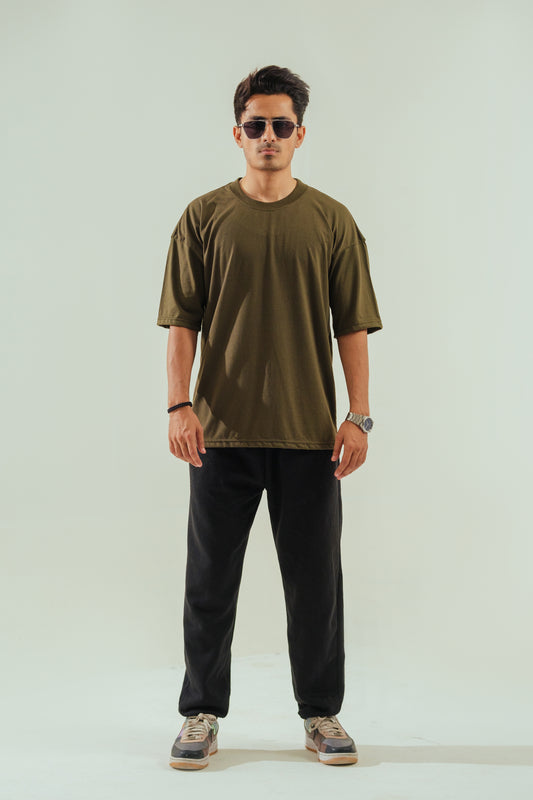 Oversized T-Shirt – Olive Green