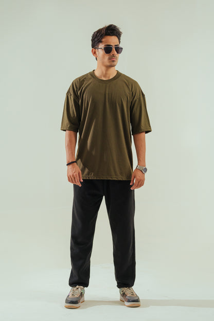 Oversized T-Shirt – Olive Green