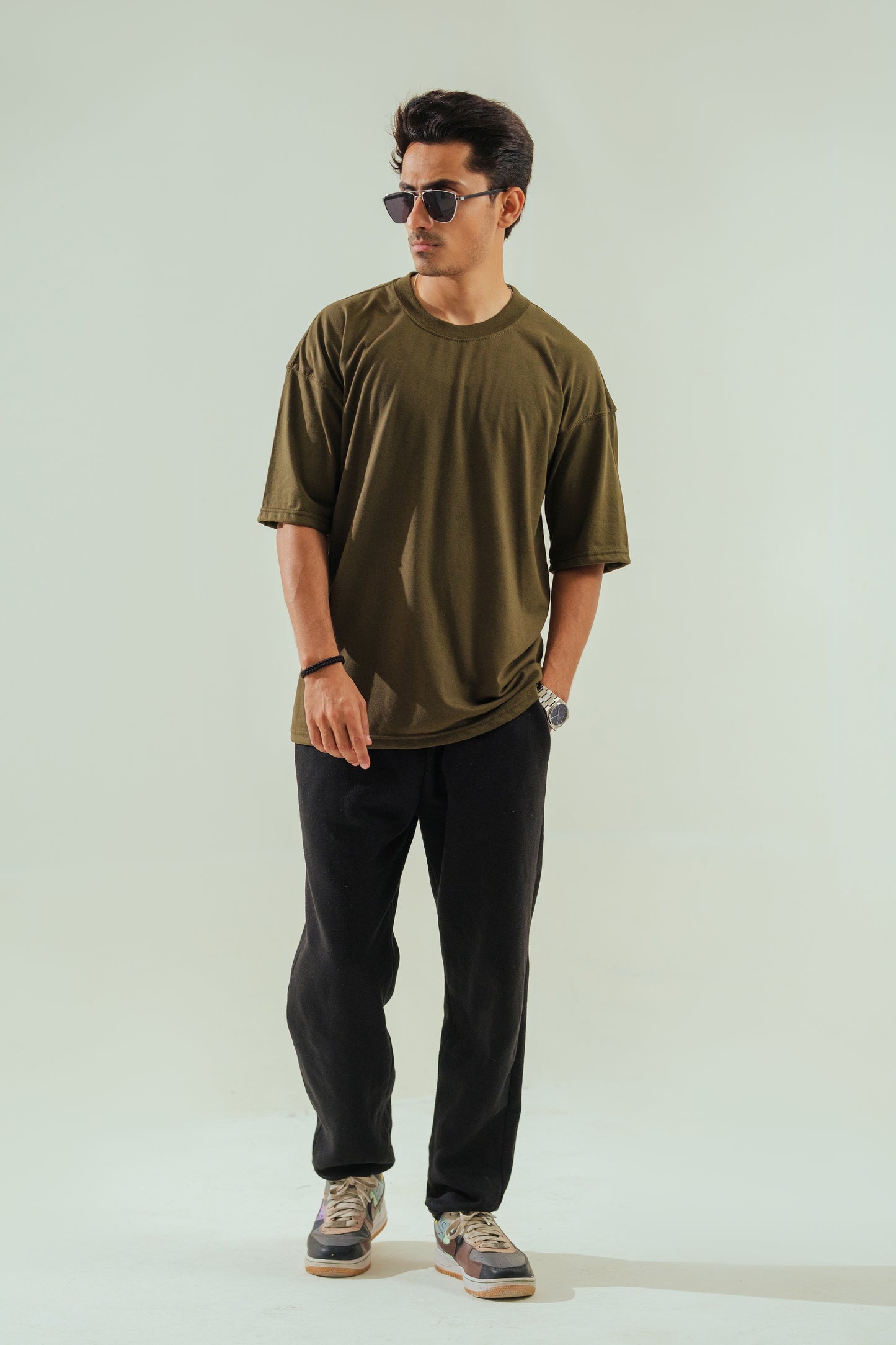 Oversized T-Shirt – Olive Green