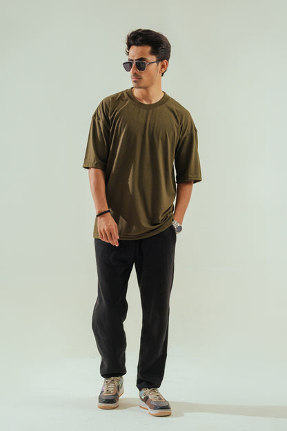 Oversized T-Shirt – Olive Green