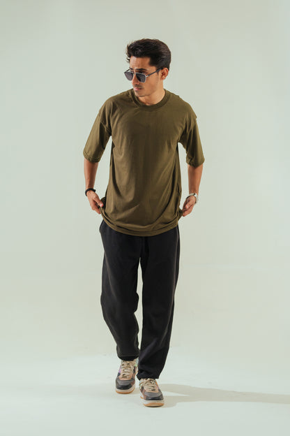 Oversized T-Shirt – Olive Green