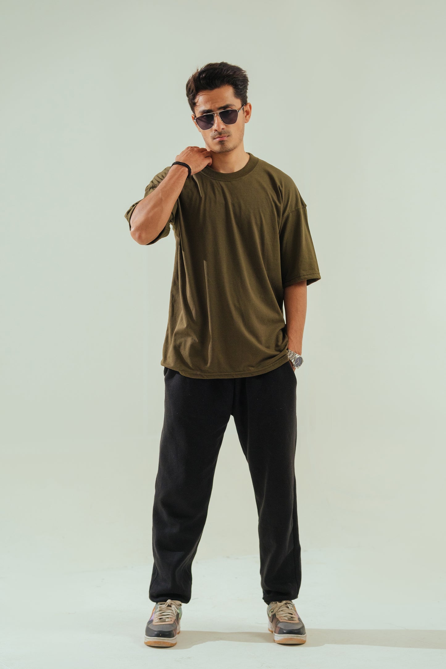 Oversized T-Shirt – Olive Green